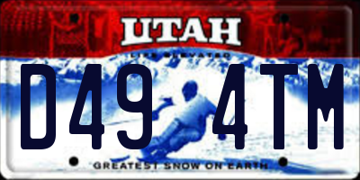 UT license plate D494TM