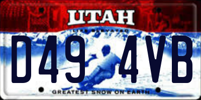 UT license plate D494VB