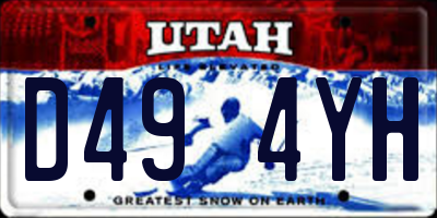 UT license plate D494YH
