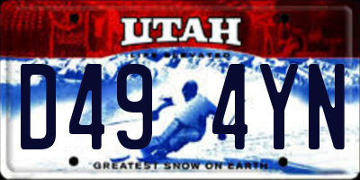UT license plate D494YN