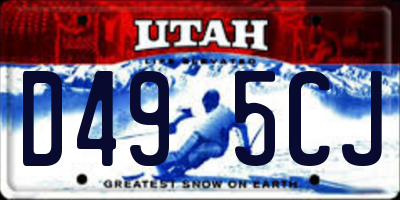 UT license plate D495CJ