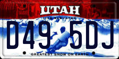 UT license plate D495DJ
