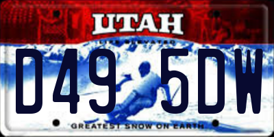 UT license plate D495DW