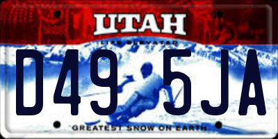 UT license plate D495JA