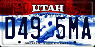 UT license plate D495MA