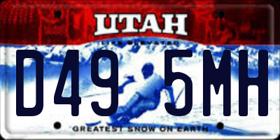 UT license plate D495MH