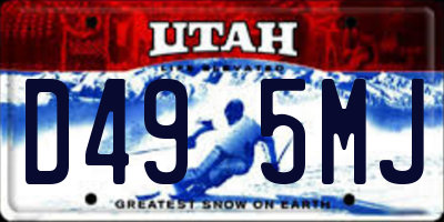 UT license plate D495MJ