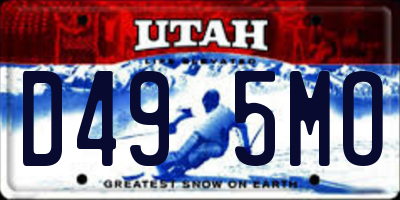 UT license plate D495MO