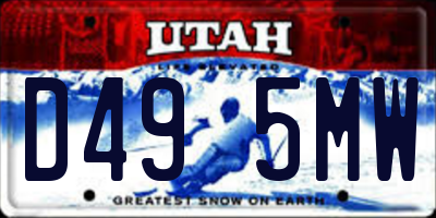 UT license plate D495MW
