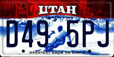UT license plate D495PJ