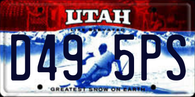 UT license plate D495PS