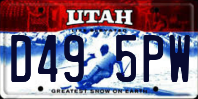 UT license plate D495PW