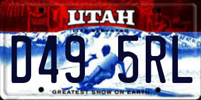 UT license plate D495RL