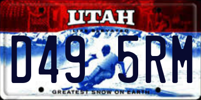 UT license plate D495RM