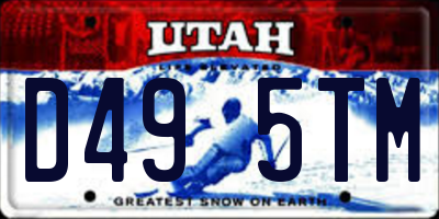 UT license plate D495TM