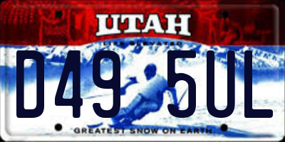 UT license plate D495UL