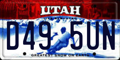 UT license plate D495UN