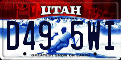 UT license plate D495WI