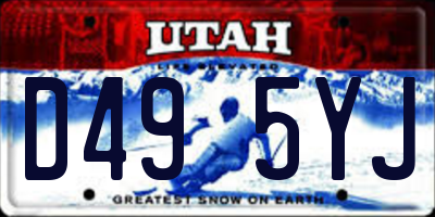 UT license plate D495YJ