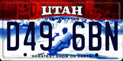 UT license plate D496BN