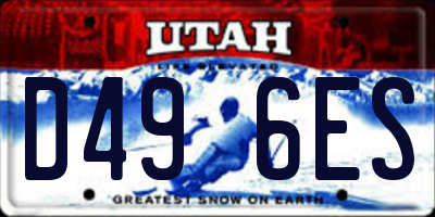 UT license plate D496ES