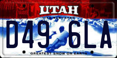 UT license plate D496LA