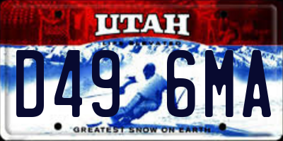 UT license plate D496MA