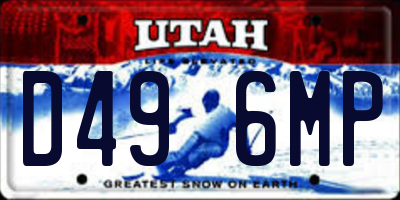 UT license plate D496MP