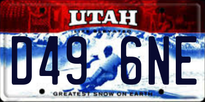 UT license plate D496NE
