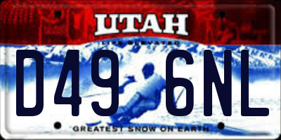 UT license plate D496NL
