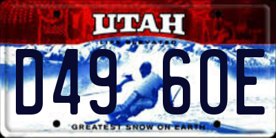UT license plate D496OE