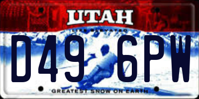 UT license plate D496PW