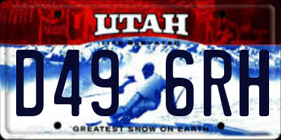 UT license plate D496RH