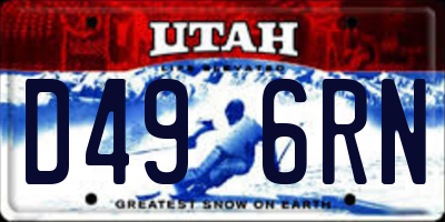 UT license plate D496RN