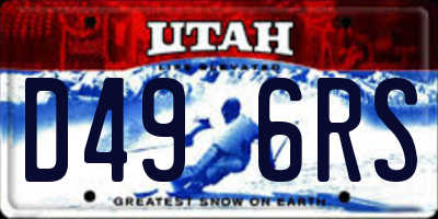 UT license plate D496RS