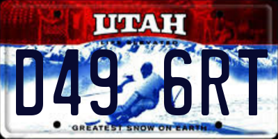 UT license plate D496RT