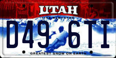 UT license plate D496TI