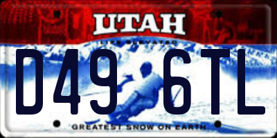 UT license plate D496TL