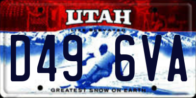 UT license plate D496VA
