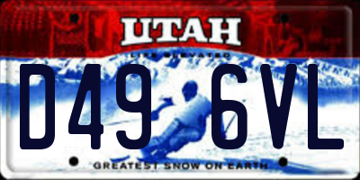 UT license plate D496VL