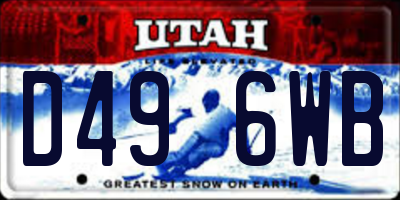 UT license plate D496WB