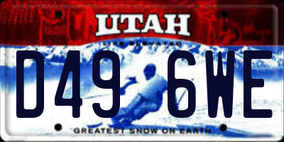 UT license plate D496WE
