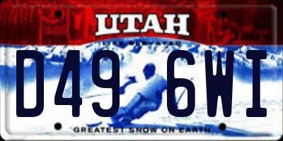 UT license plate D496WI