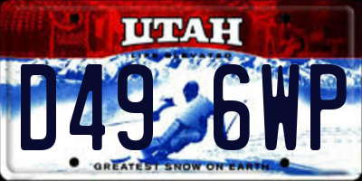 UT license plate D496WP