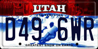 UT license plate D496WR
