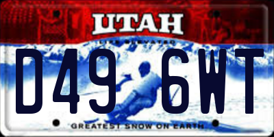 UT license plate D496WT