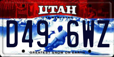 UT license plate D496WZ