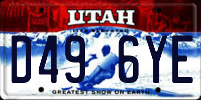 UT license plate D496YE