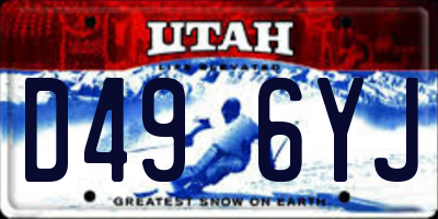 UT license plate D496YJ