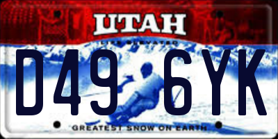 UT license plate D496YK